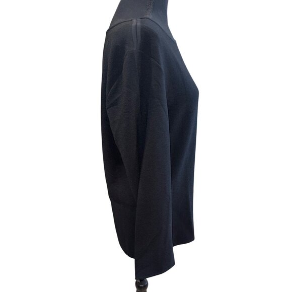 NWT Natori Black Long Sleeve Blouse Top M Polyester Spandex Casual Minimalist - Picture 5 of 11